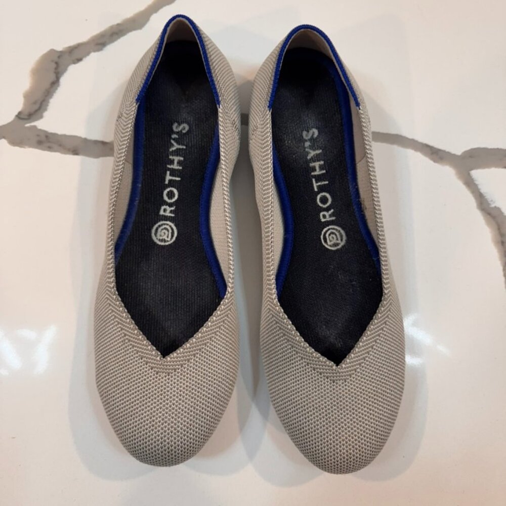 Rothy's Flax Birdseye The Flat Sz 8.5